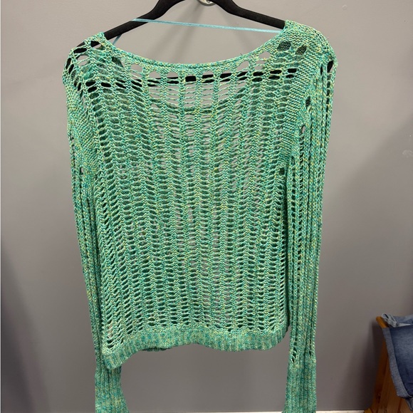 Free People Green Knit Sweater - Picture 3 of 4